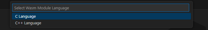 wasm select module language