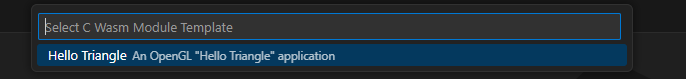 Select wasm module template