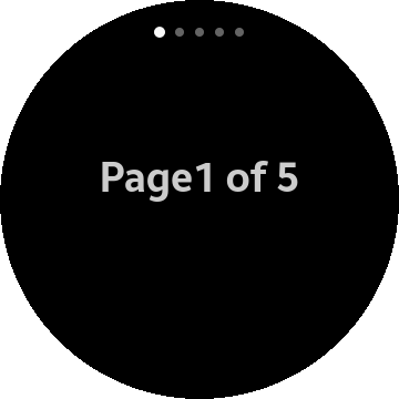 photo of Page Indicator element in TIZEN