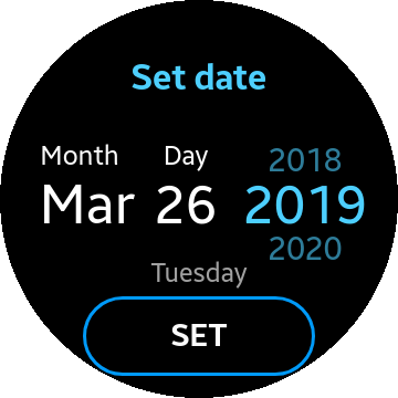 photo of date picker element in Tizen