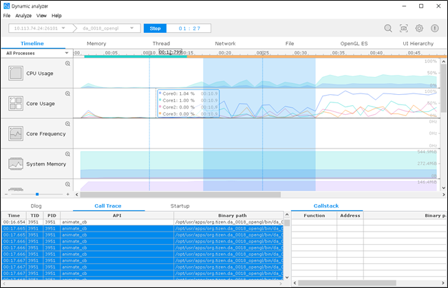 Range inspection with drag and drop