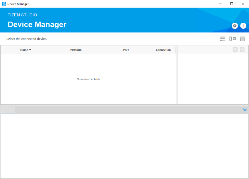 Device Manager main screen