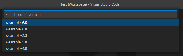 Device profile version selection