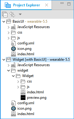 Widget application reference