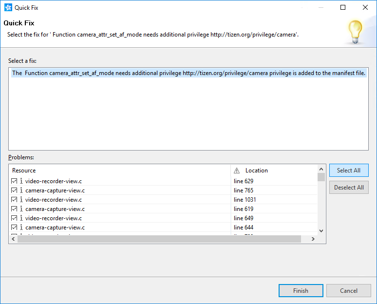 API Checker quick-fix all