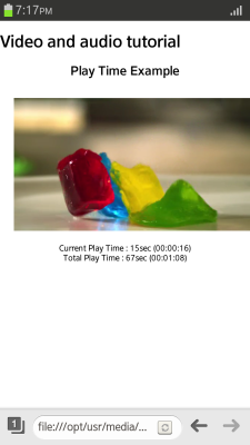 Displaying the duration and play time