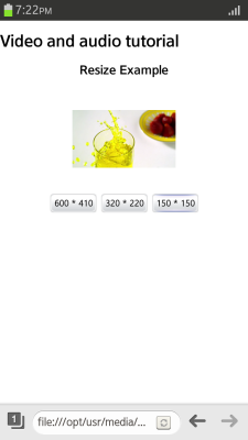 Resizing the video screen