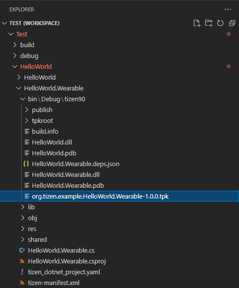 Package file location