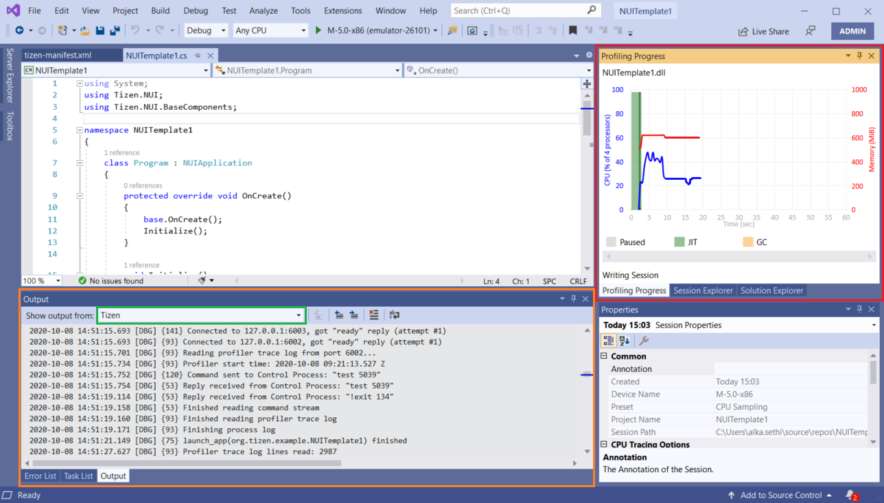 Profiling Default Workspace