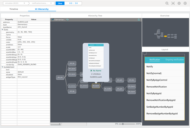 UI hierarchy analysis