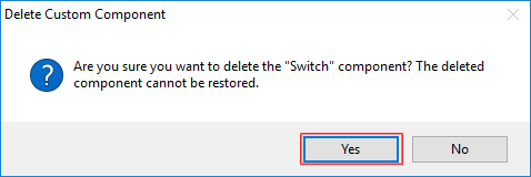 Delete custom component