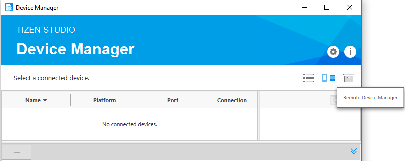 Launch the Remote Device Manager