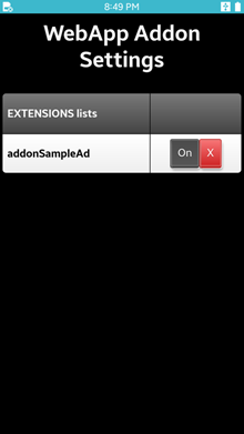 Addon Setting App
