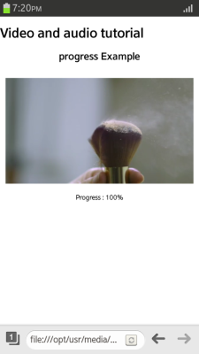 Displaying progress state