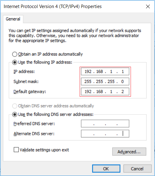 Windows Network Configuration