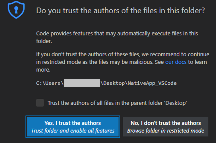 Trust folder