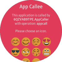 App Caller and App Callee screens