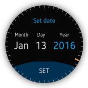 Set date popup screen