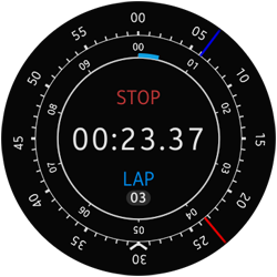 Main Stop Watch screen